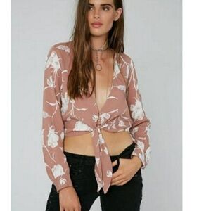 Flynn Skye Brown and White Floral Blouse